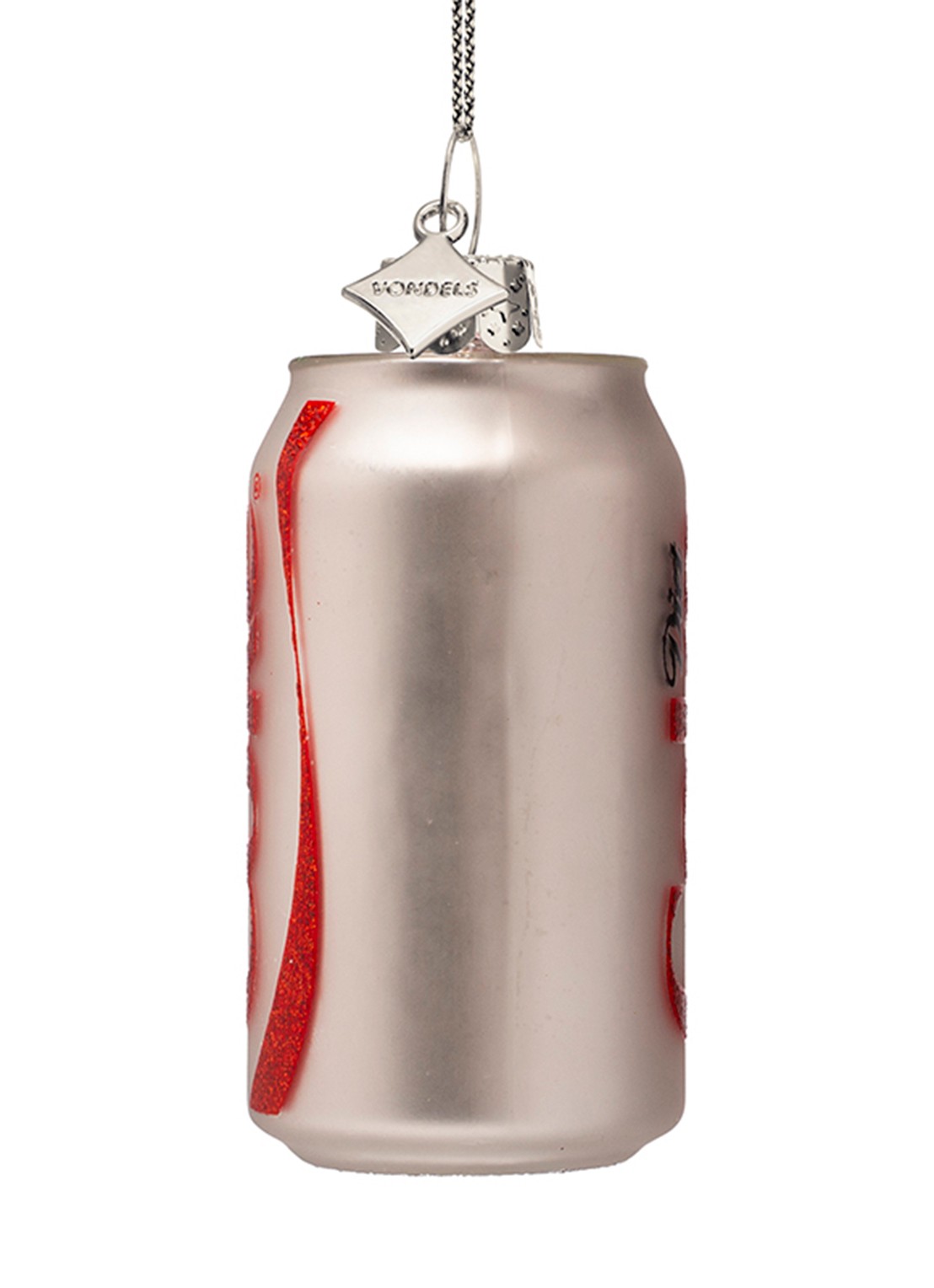 Vondels Coca Cola Diet Coke blik kersthanger 8 cm - voorkant 3 zilver