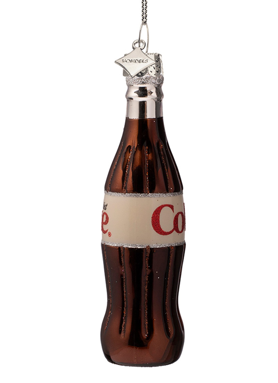 Vondels Coca Cola Diet Coke kersthanger 12 cm - achterkant 2 donkerbruin