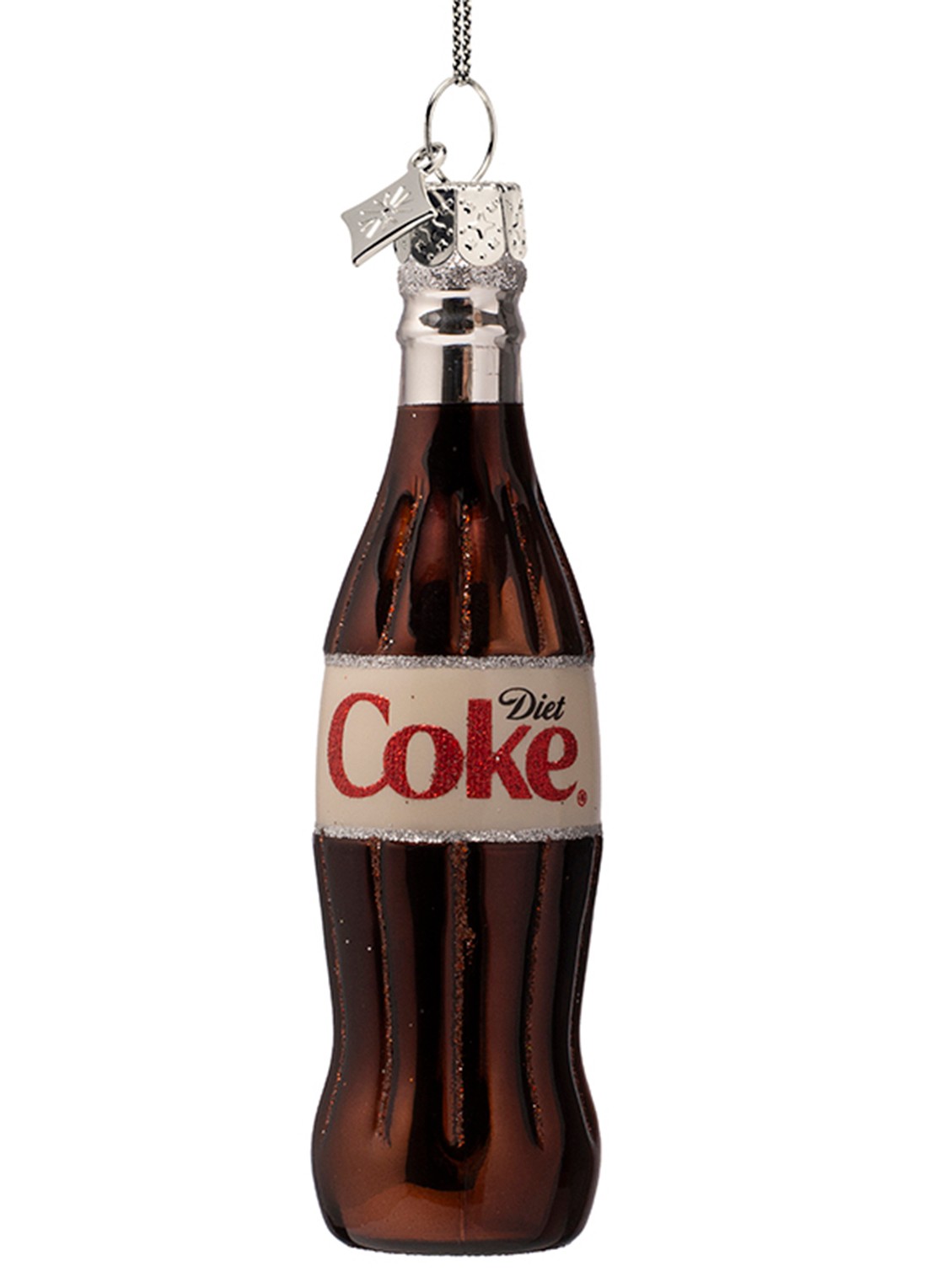 Vondels Coca Cola Diet Coke kersthanger 12 cm - detail donkerbruin