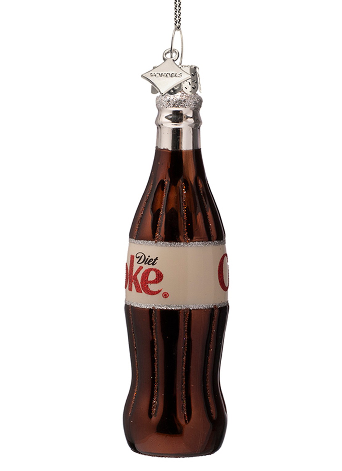 Vondels Coca Cola Diet Coke kersthanger 12 cm - voorkant 4 donkerbruin