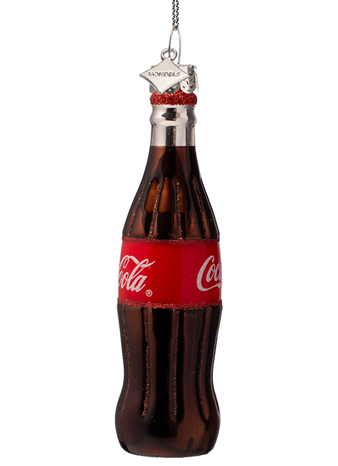 Vondels Coca Cola kersthanger 12 cm - voorkant 2 bruin