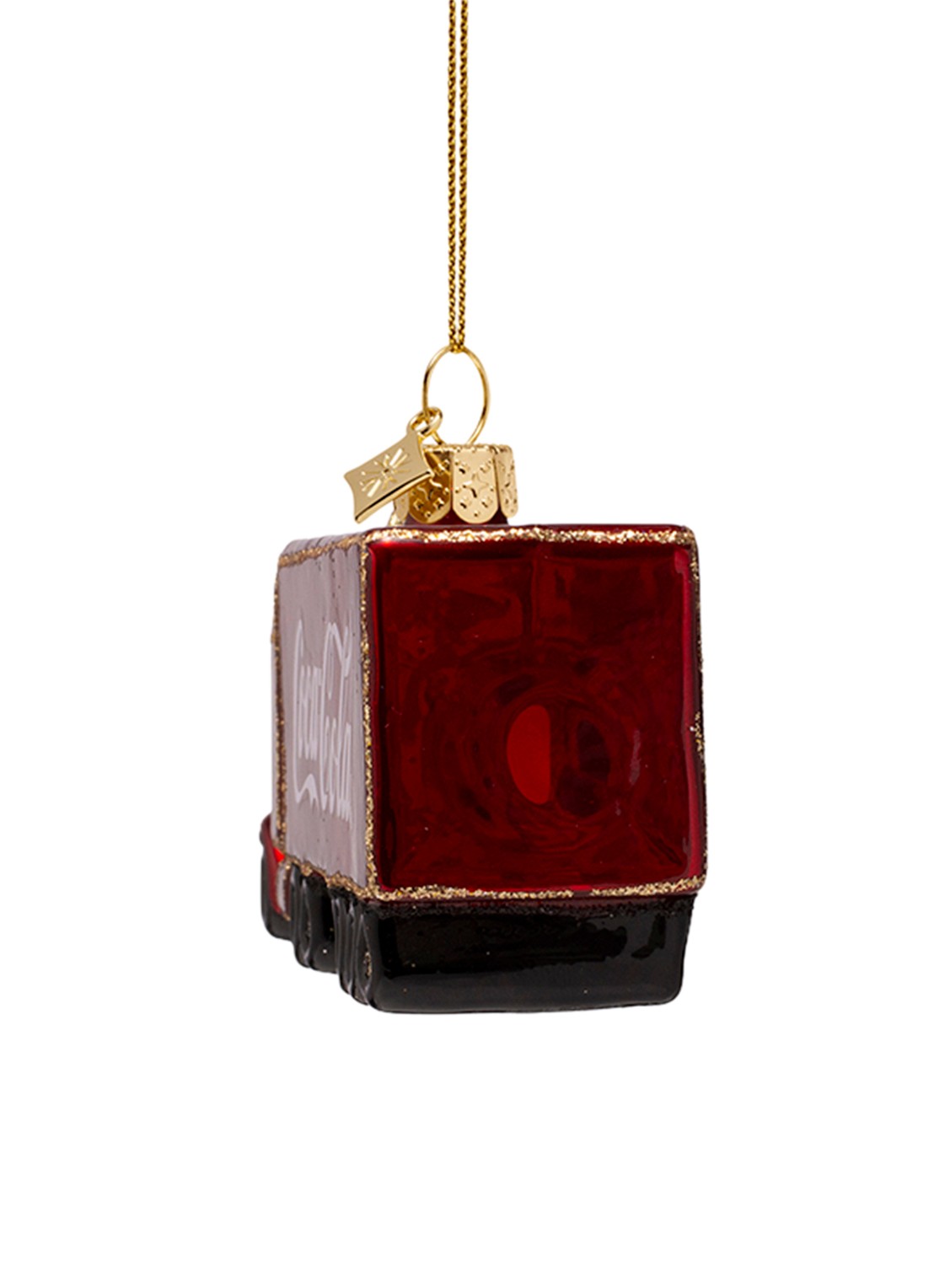 Vondels Coca Cola vrachtwagen kersthanger 5,5 cm - detail 3 donkerrood