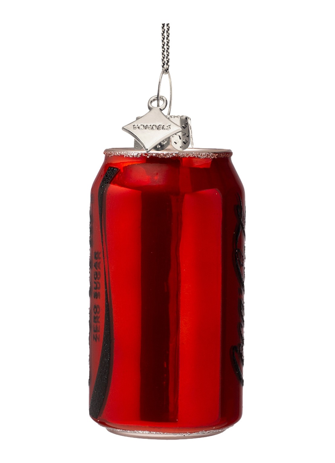 Vondels Coca Cola Zero blik 8 cm - detail donkerrood