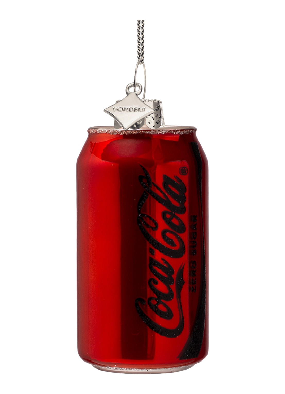 Vondels Coca Cola Zero blik 8 cm - voorkant 3 donkerrood