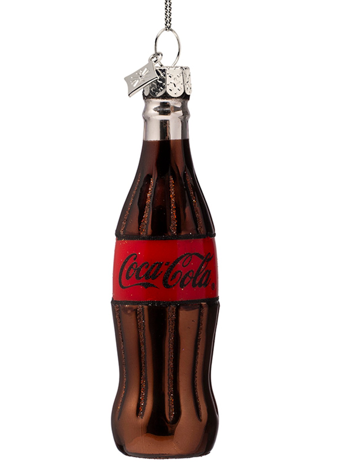 Vondels Coca Cola Zero kersthanger 12 cm - detail bruin