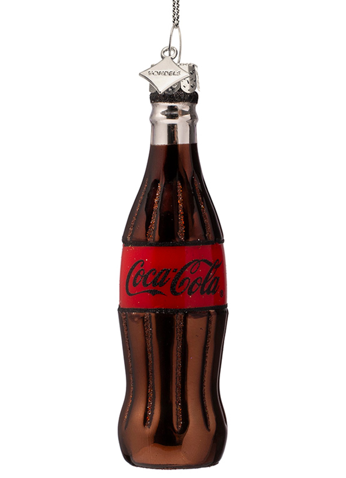 Vondels Coca Cola Zero kersthanger 12 cm - voorkant 2 bruin