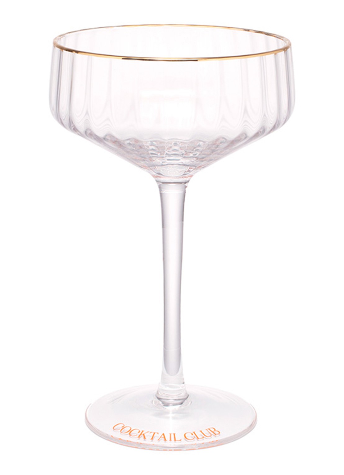 Vondels Cocktail Club cocktailglas - voorkant 2 transparant