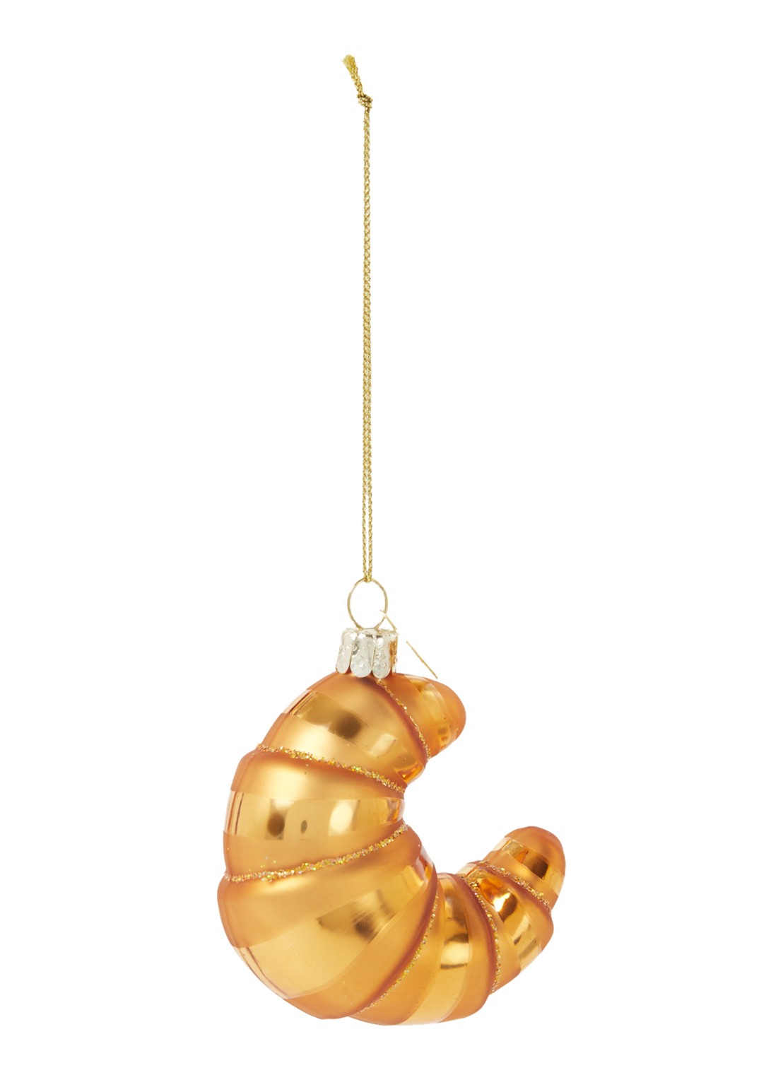 Vondels Croissant kersthanger 10 cm - voorkant goud