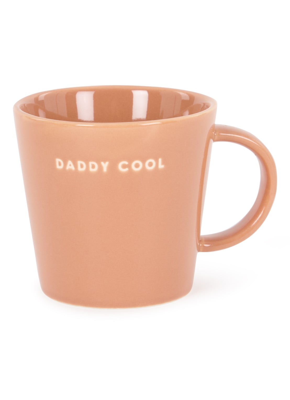 Vondels Daddy Cool mok 25 cl - voorkant roodbruin