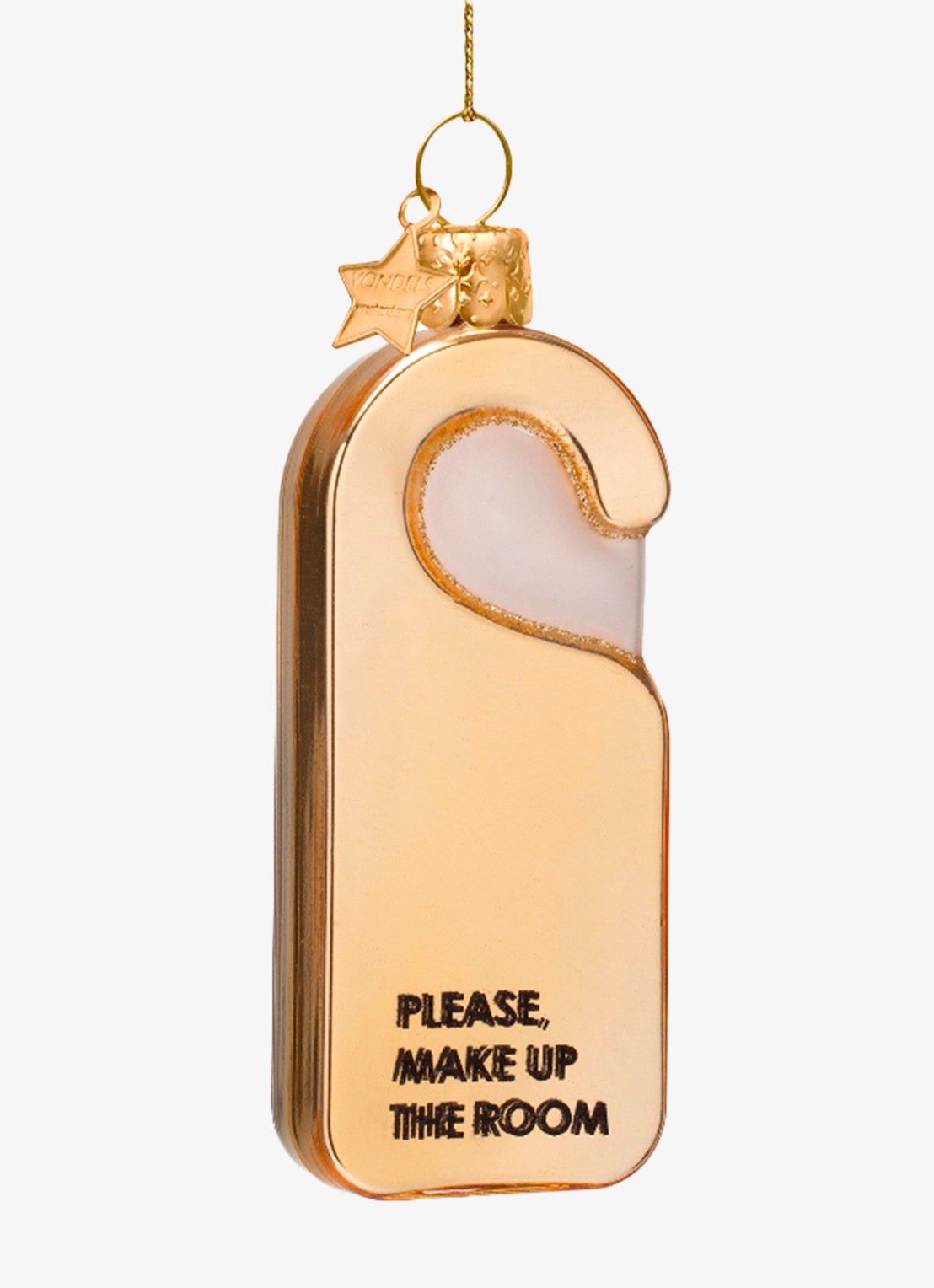 Vondels Deurhanger kersthanger 10 cm - voorkant 2 goud