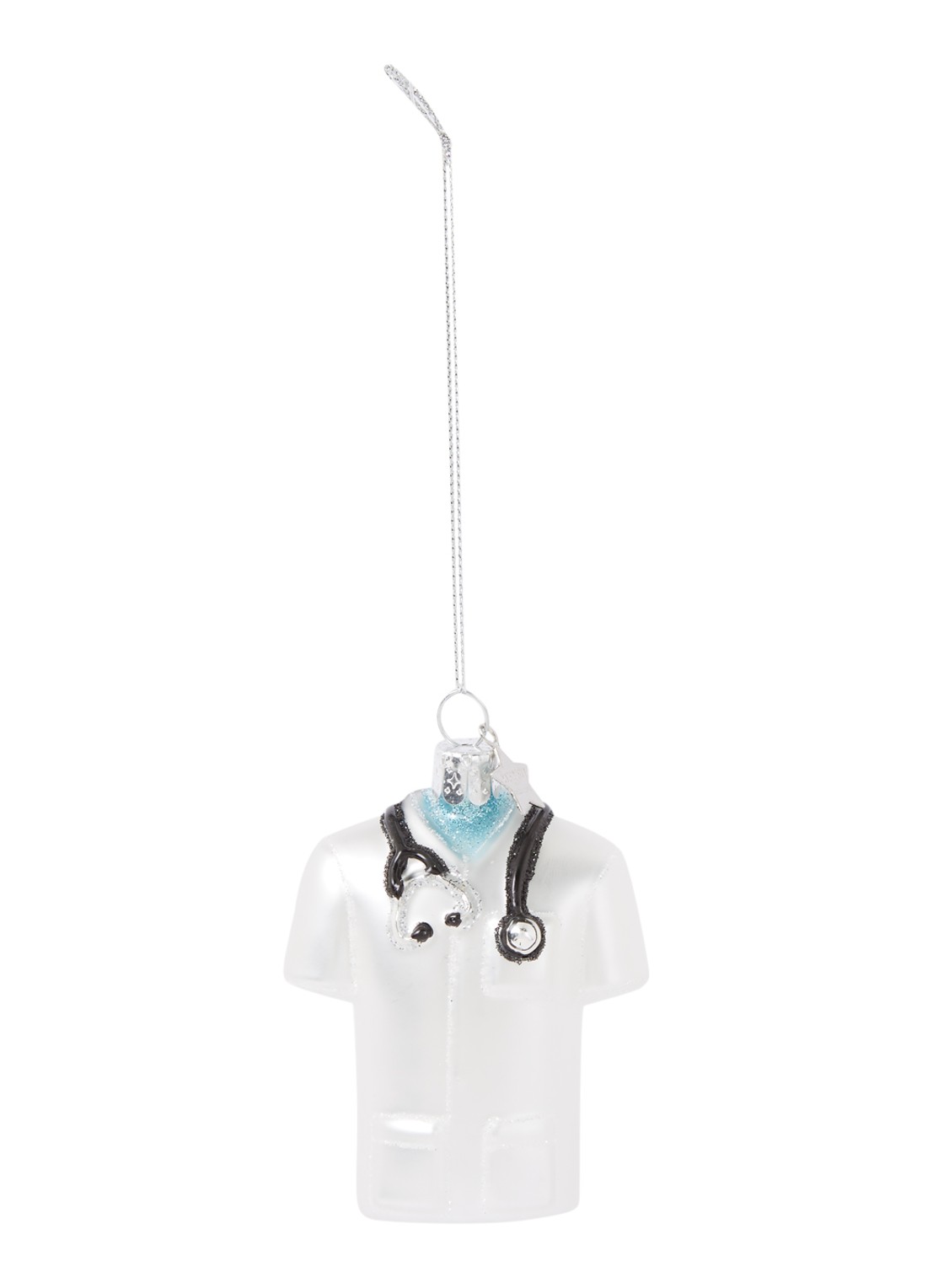 Vondels Doctor Shirt kersthanger 8 cm - voorkant parelmoer