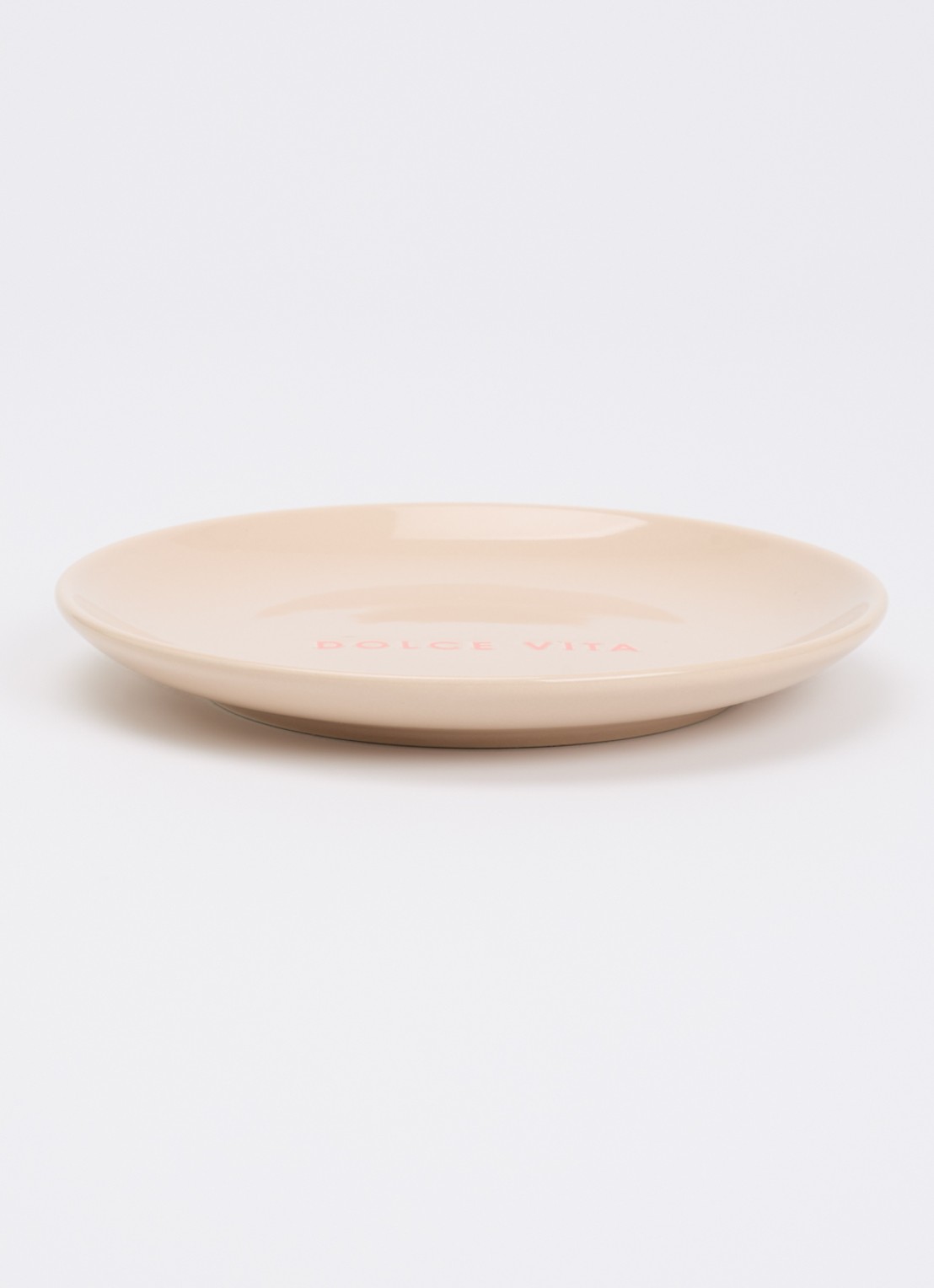 Vondels Dolce Vita gebaksbordje 16 cm - voorkant 3 beige