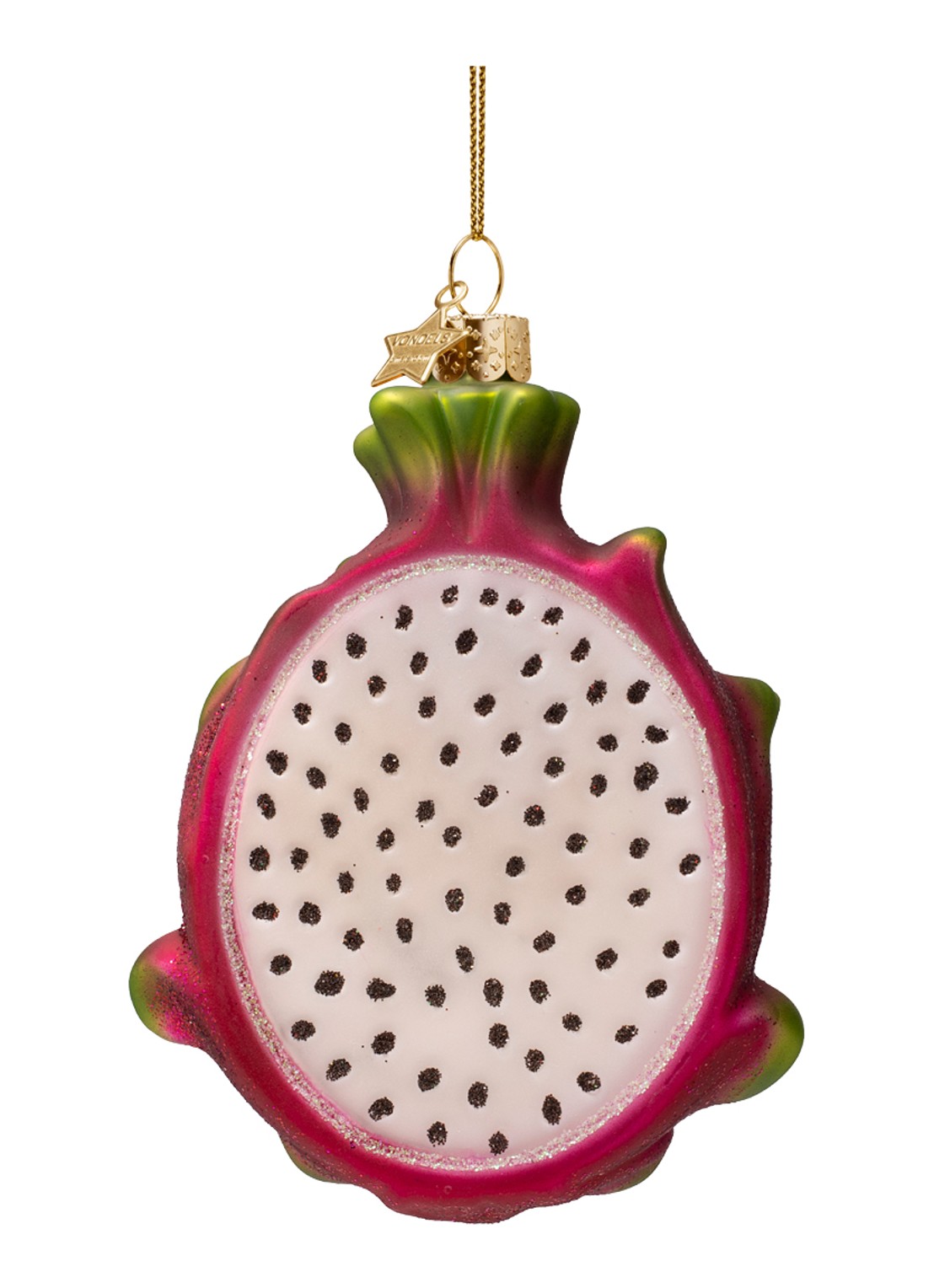 Vondels Drakenfruit kersthanger 10 cm - detail 4 roze