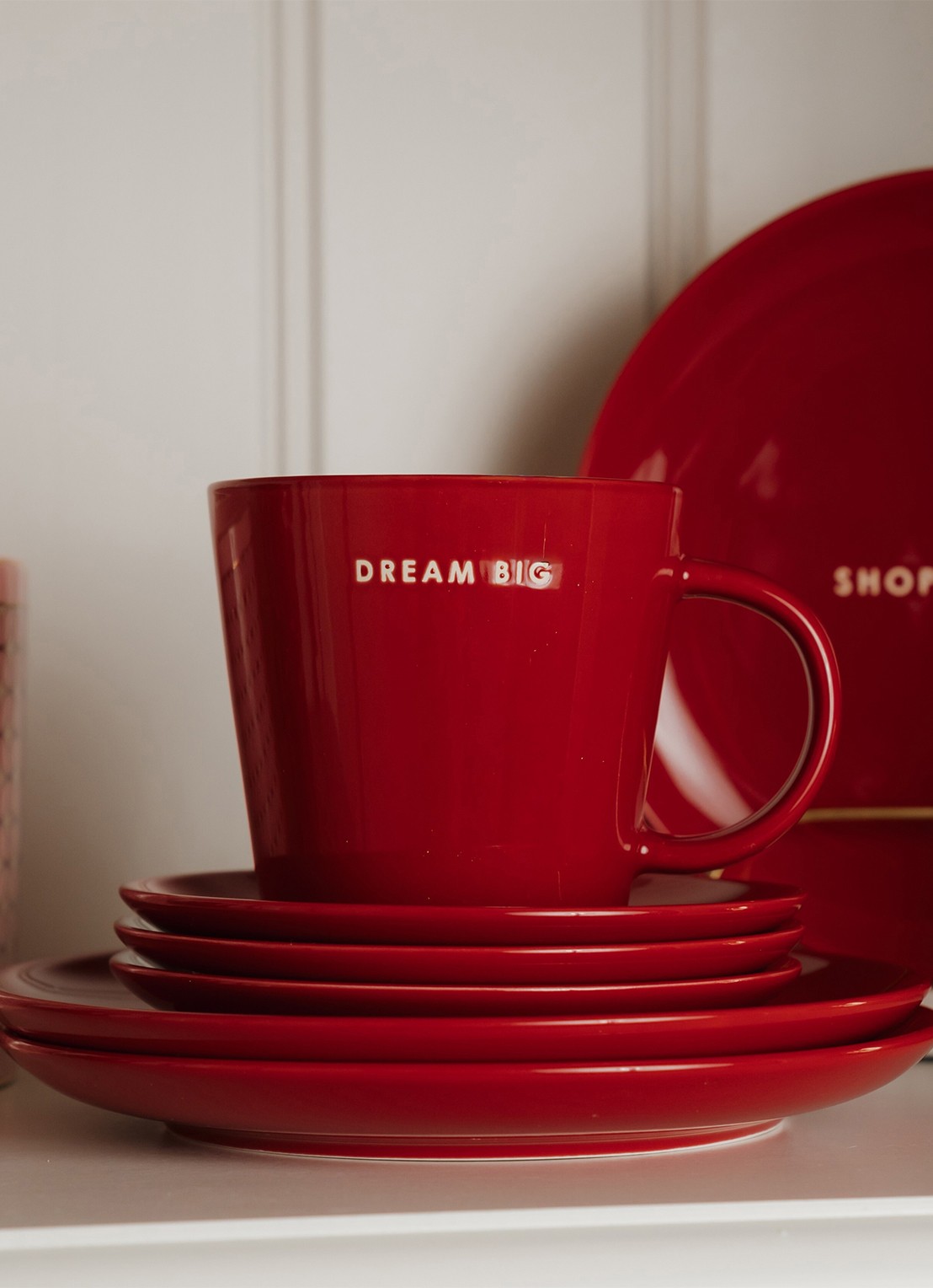 Vondels Dream Big mok 50 cl - voorkant 2 rood