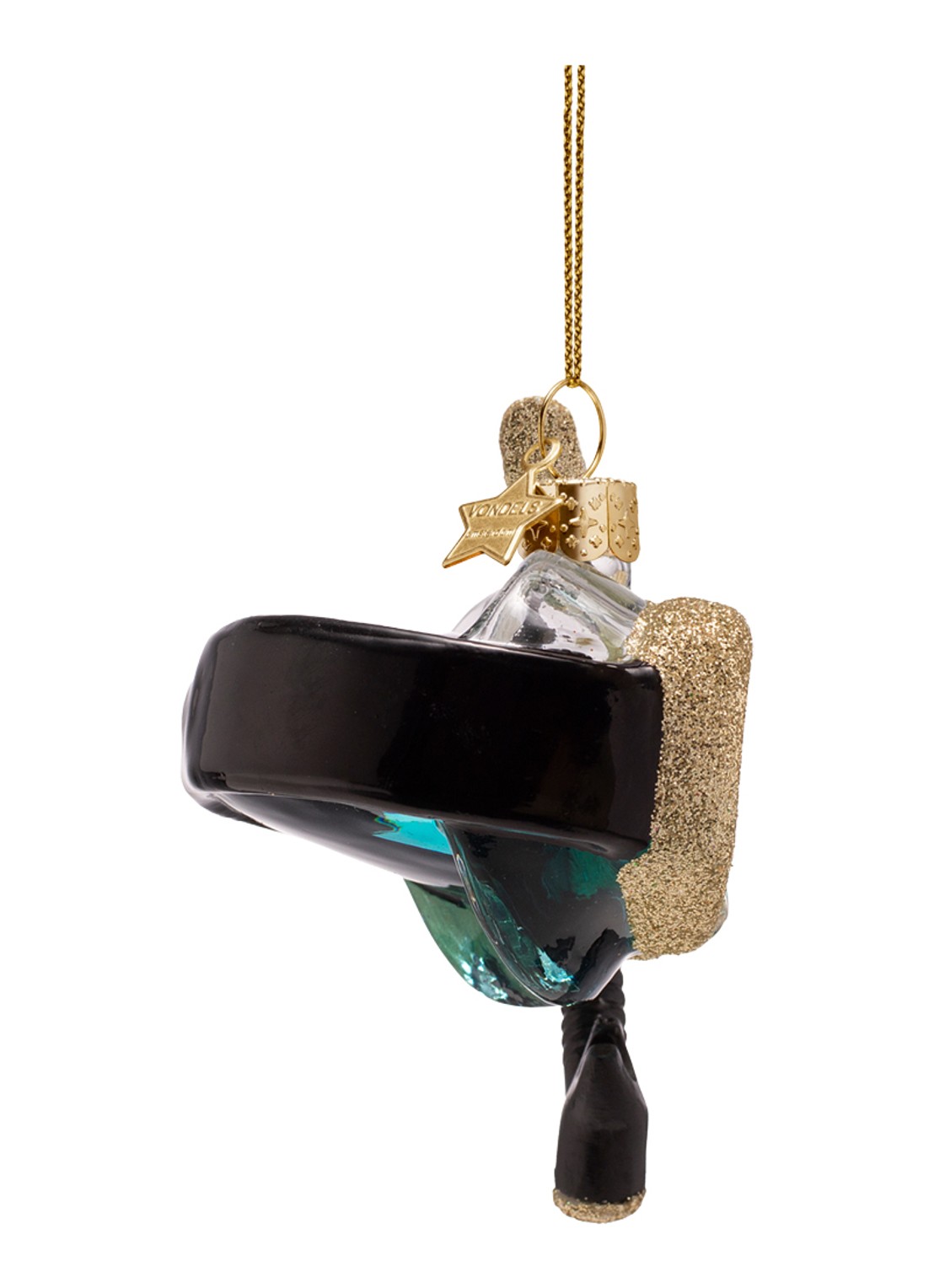 Vondels Duikbril kersthanger 9,5 cm - detail 3 zwart