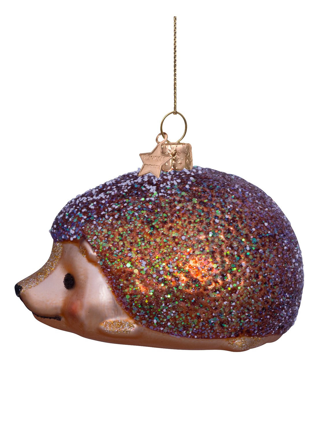 Vondels Egel kersthanger 6 cm - detail 3 multicolor