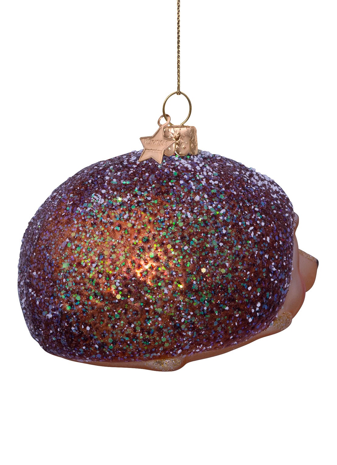 Vondels Egel kersthanger 6 cm - detail 4 multicolor