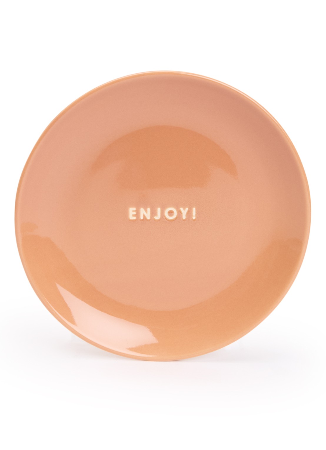 Vondels Enjoy! ontbijtbord 16 cm - voorkant 3 roestbruin