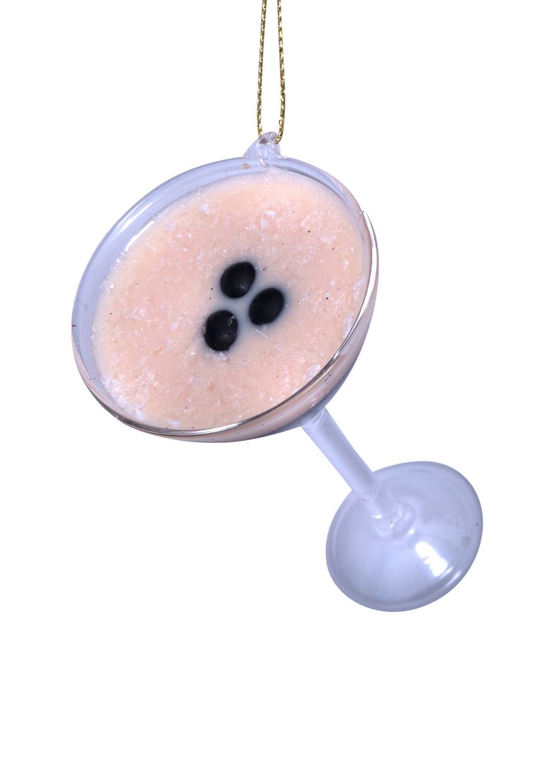 Vondels Espresso Martini kersthanger 9 cm - detail 2 donkerbruin