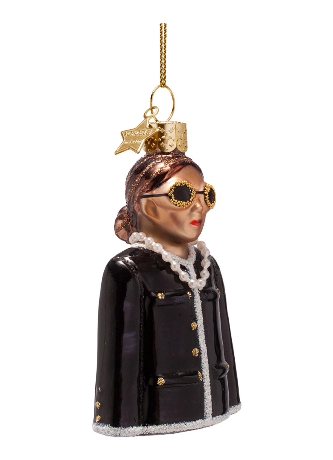 Vondels Fashion dame 8,5 cm - voorkant 2 zwart