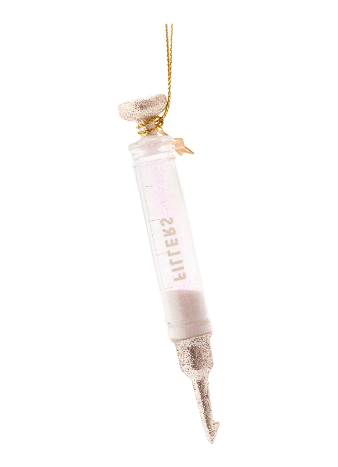 Vondels Filler Injectie kersthanger 12 cm - achterkant transparant