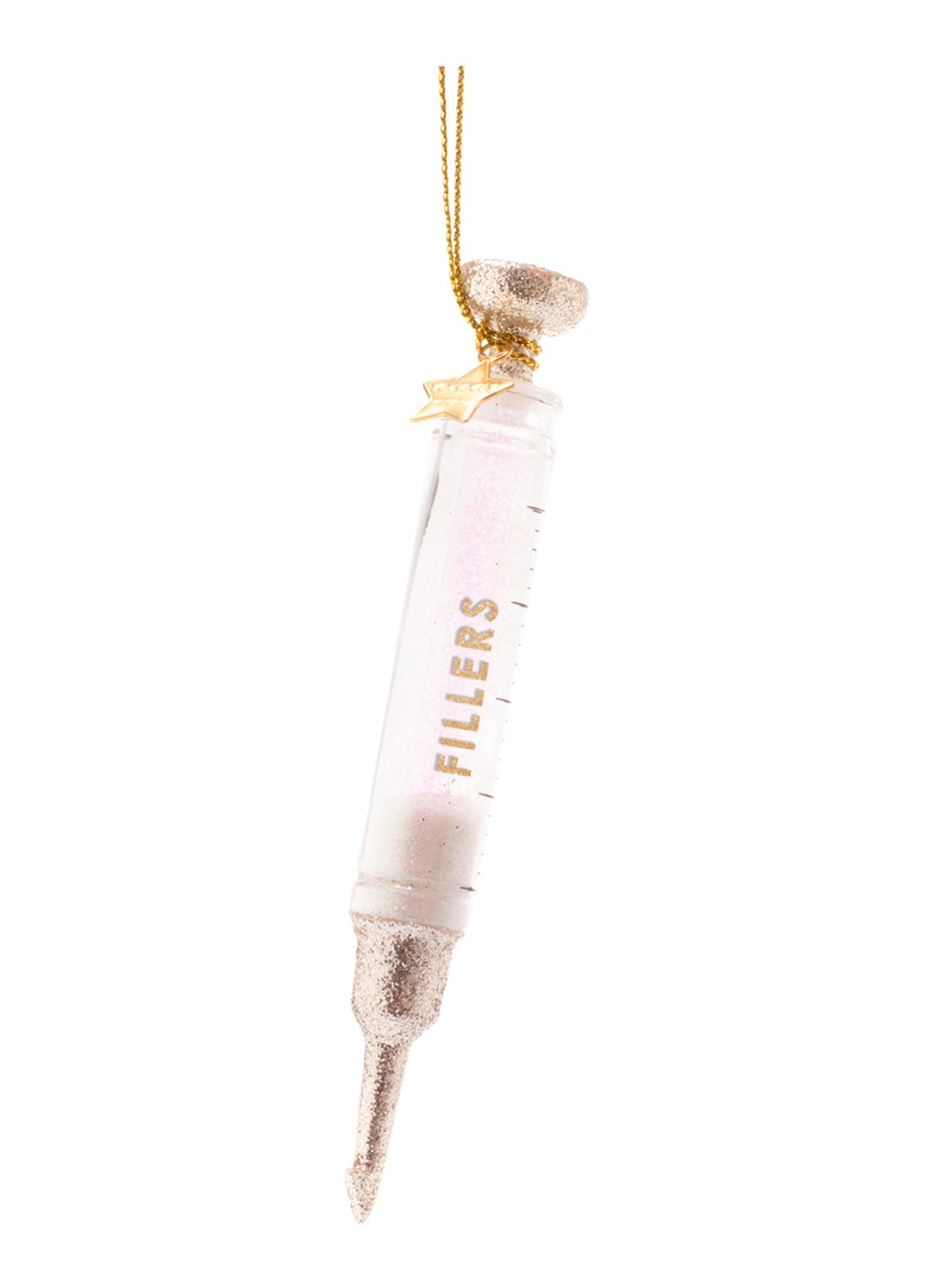 Vondels Filler Injectie kersthanger 12 cm - voorkant 2 transparant