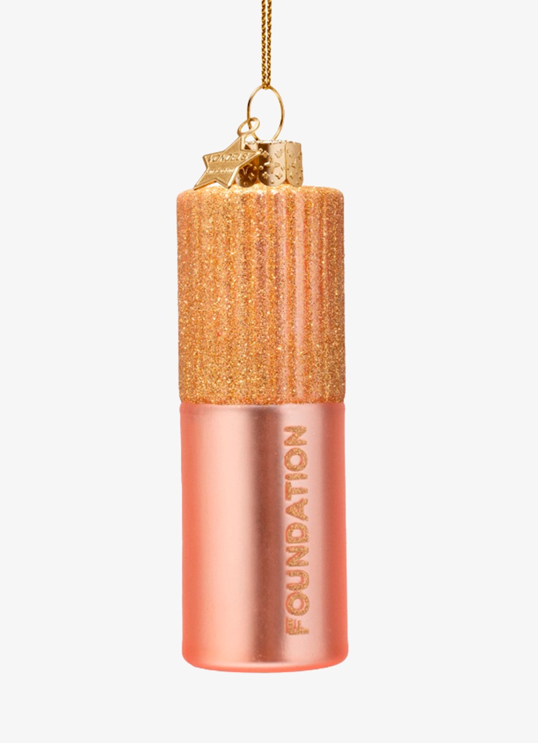 Vondels Foundation kersthanger 9,5 cm - voorkant roségoud