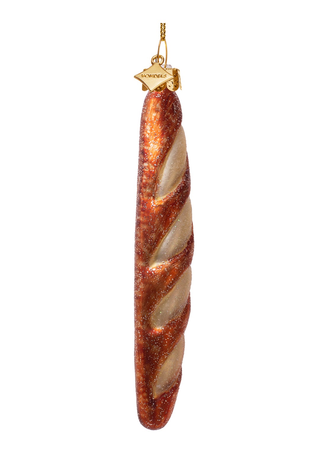 Vondels Franse Baguette kersthanger 15,5 cm - voorkant 2 bruin