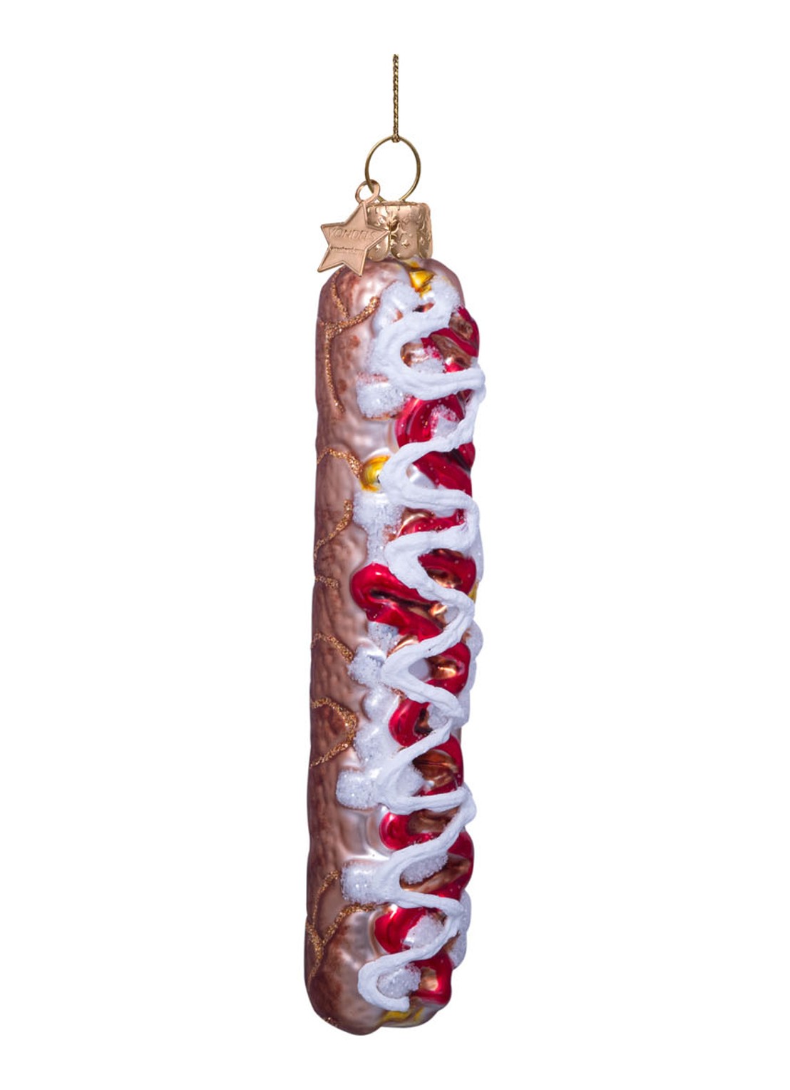 Vondels Frikandel Speciaal kersthanger 10 cm - detail multicolor