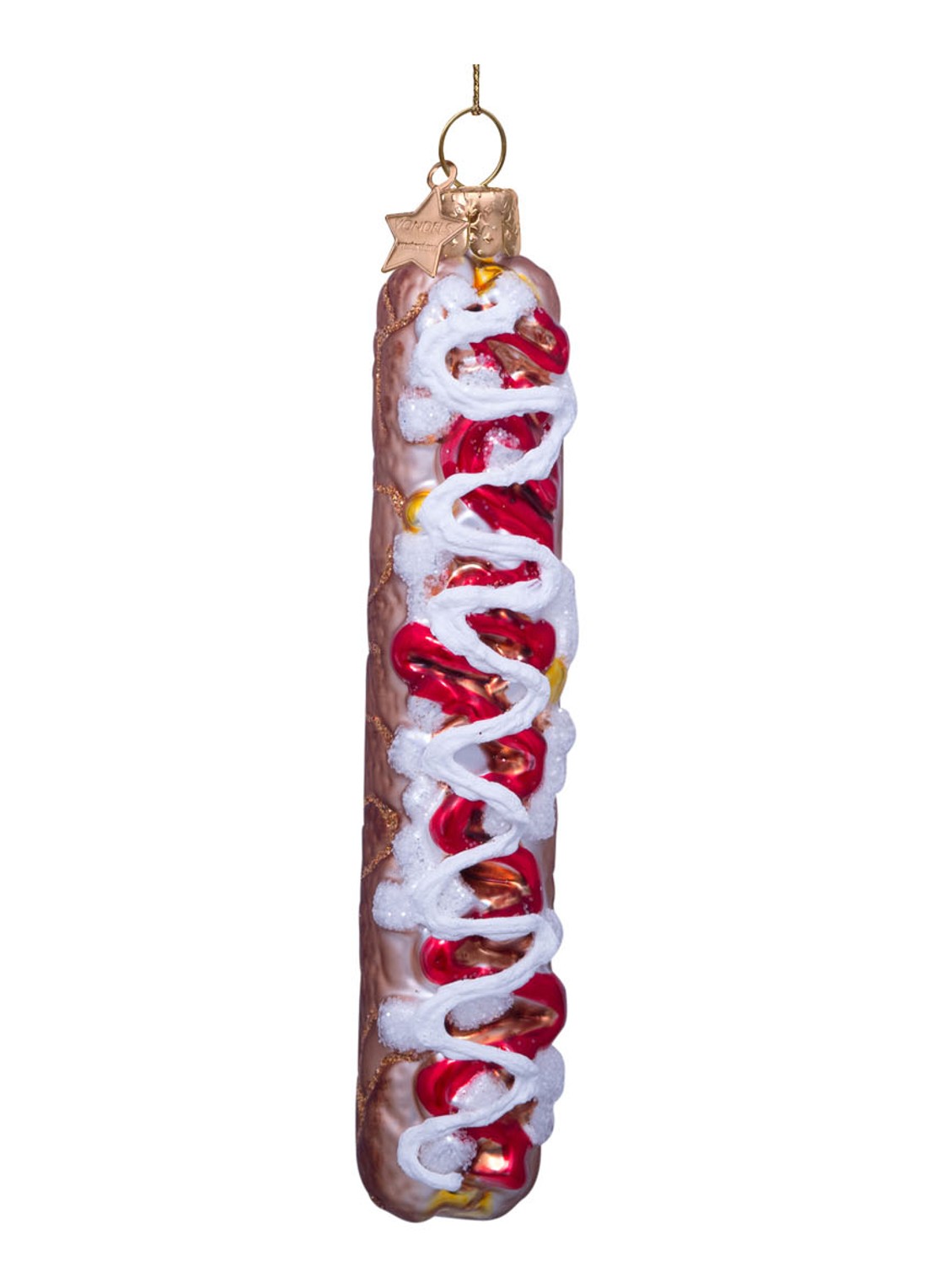 Vondels Frikandel Speciaal kersthanger 10 cm - voorkant 5 multicolor