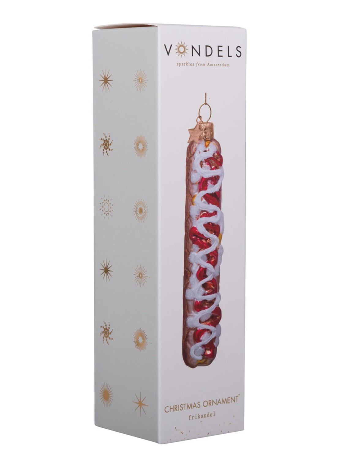 Vondels Frikandel Speciaal kersthanger 14 cm - detail 4 bruin