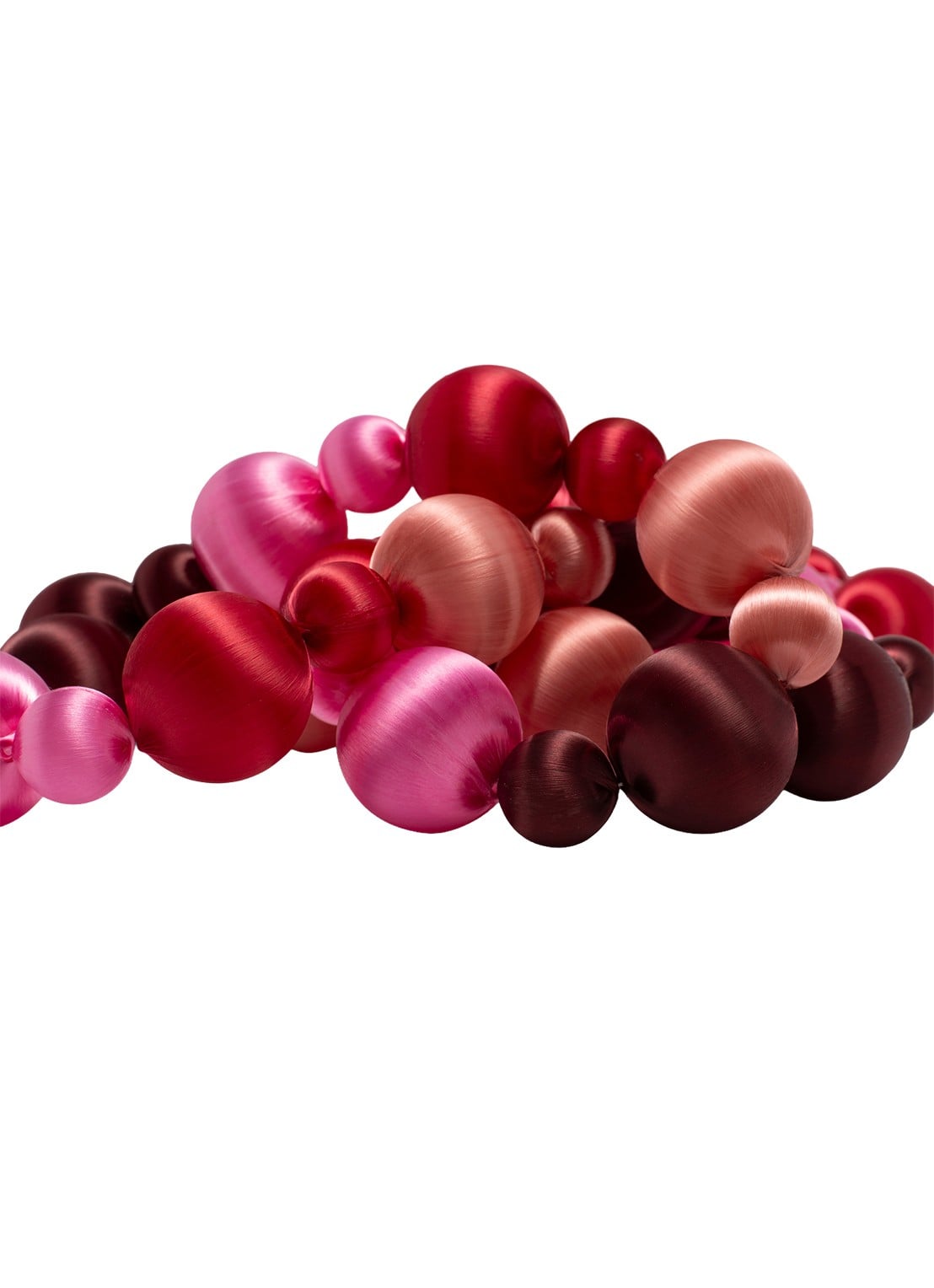 Vondels Garland burgundy/pink/red/peach 180cm w/box - voorkant 3 rood