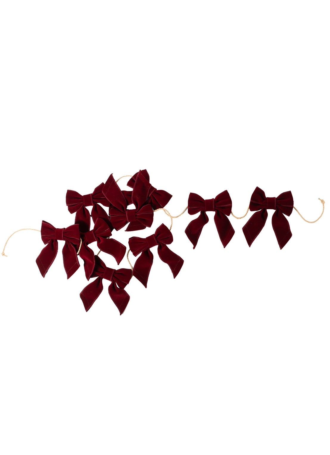 Vondels Garland kerstlint 180 cm - voorkant 2 bordeauxrood
