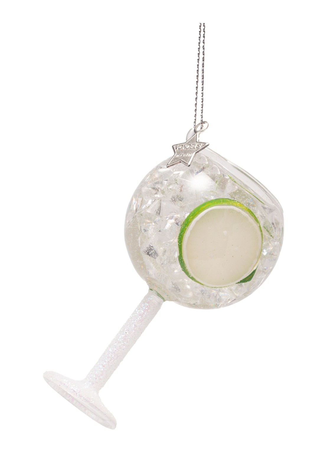 Vondels Gin Tonic kersthanger 9 cm - achterkant 2 transparant