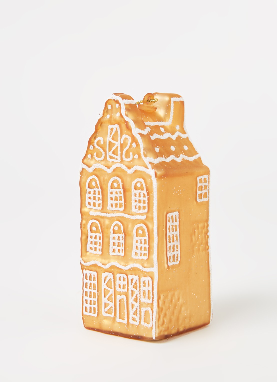 Vondels Ginger Bread Canal House kersthanger 8,5 cm - detail oranje