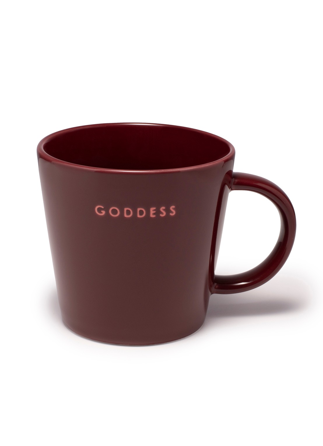 Vondels Goddess mok 35 cl - voorkant bordeauxrood