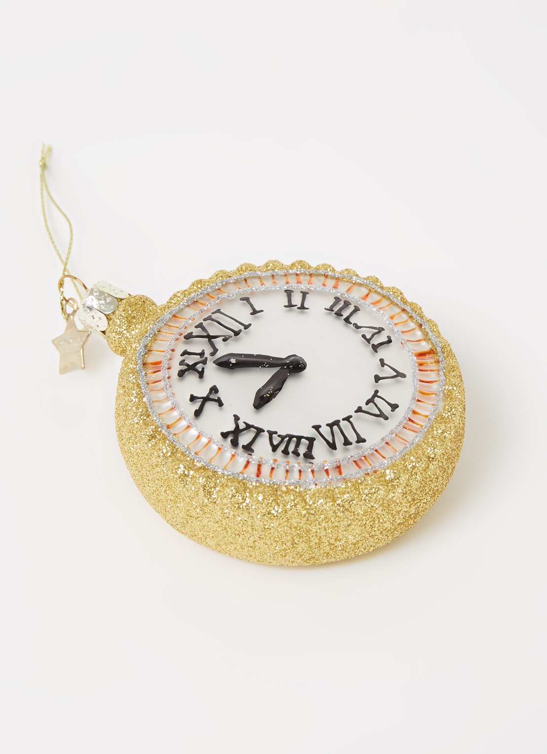 Vondels Gold Watch kersthanger 9 cm - detail goud