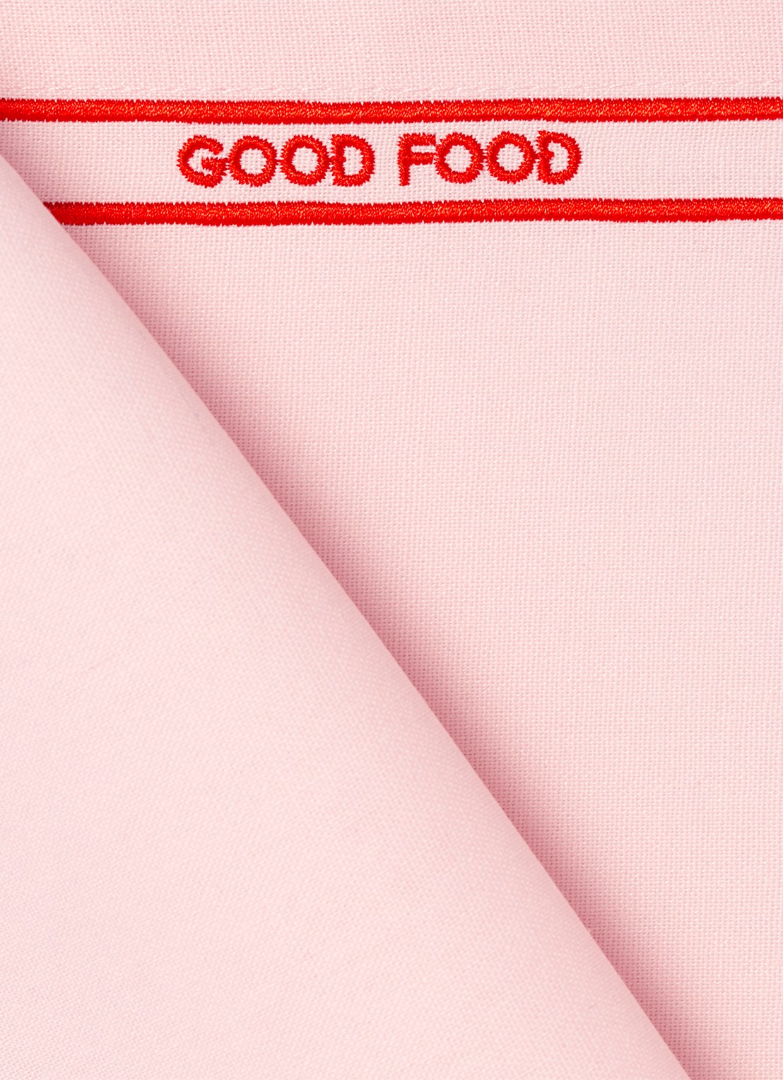 Vondels Good Food placemat 42 x 32 cm set van 2 - voorkant 2 roze