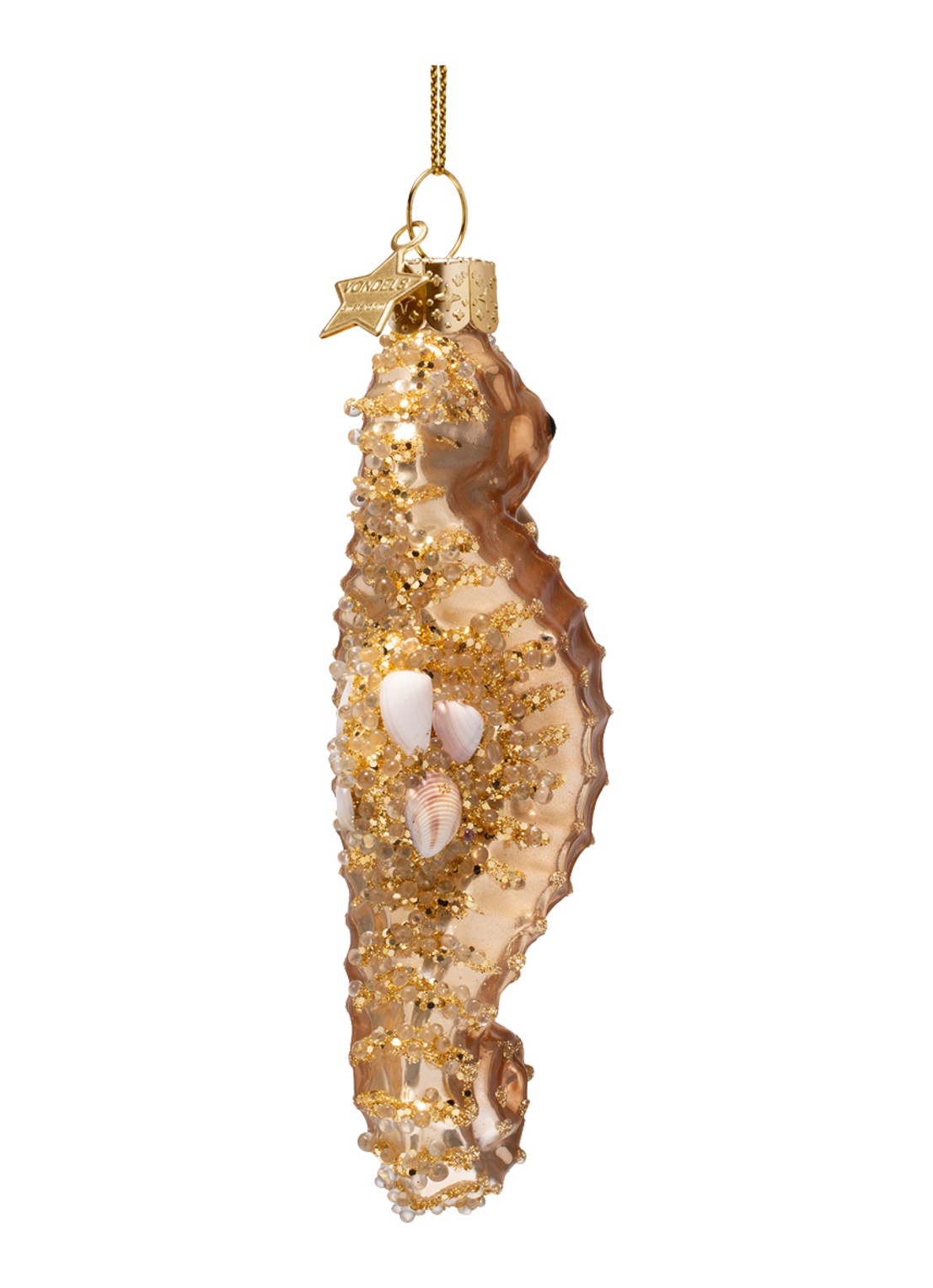 Vondels Gouden Zeepaard 14 cm - achterkant 3 goud
