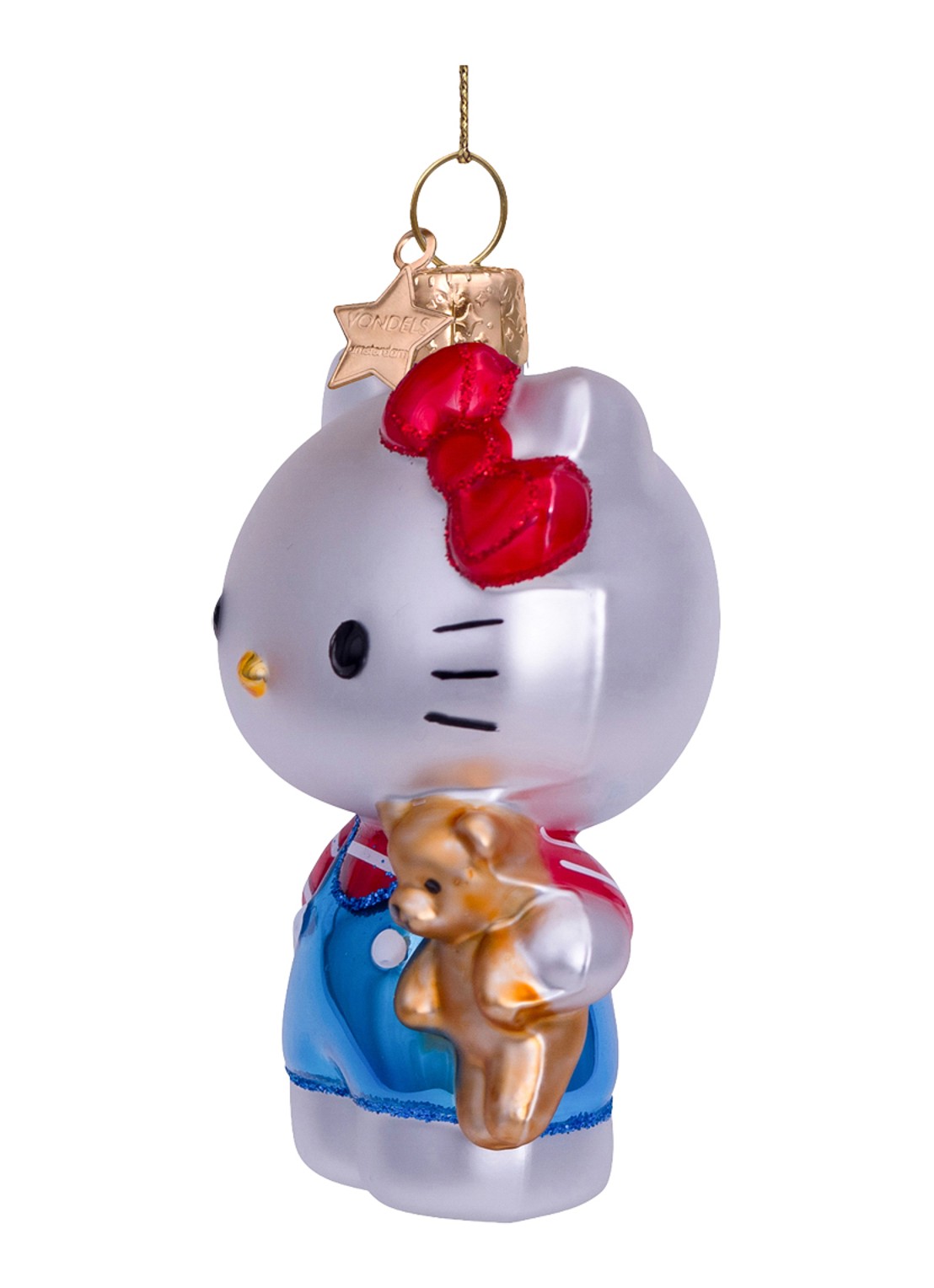 Vondels Hello Kitty kersthanger 9 cm - voorkant 2 blauw