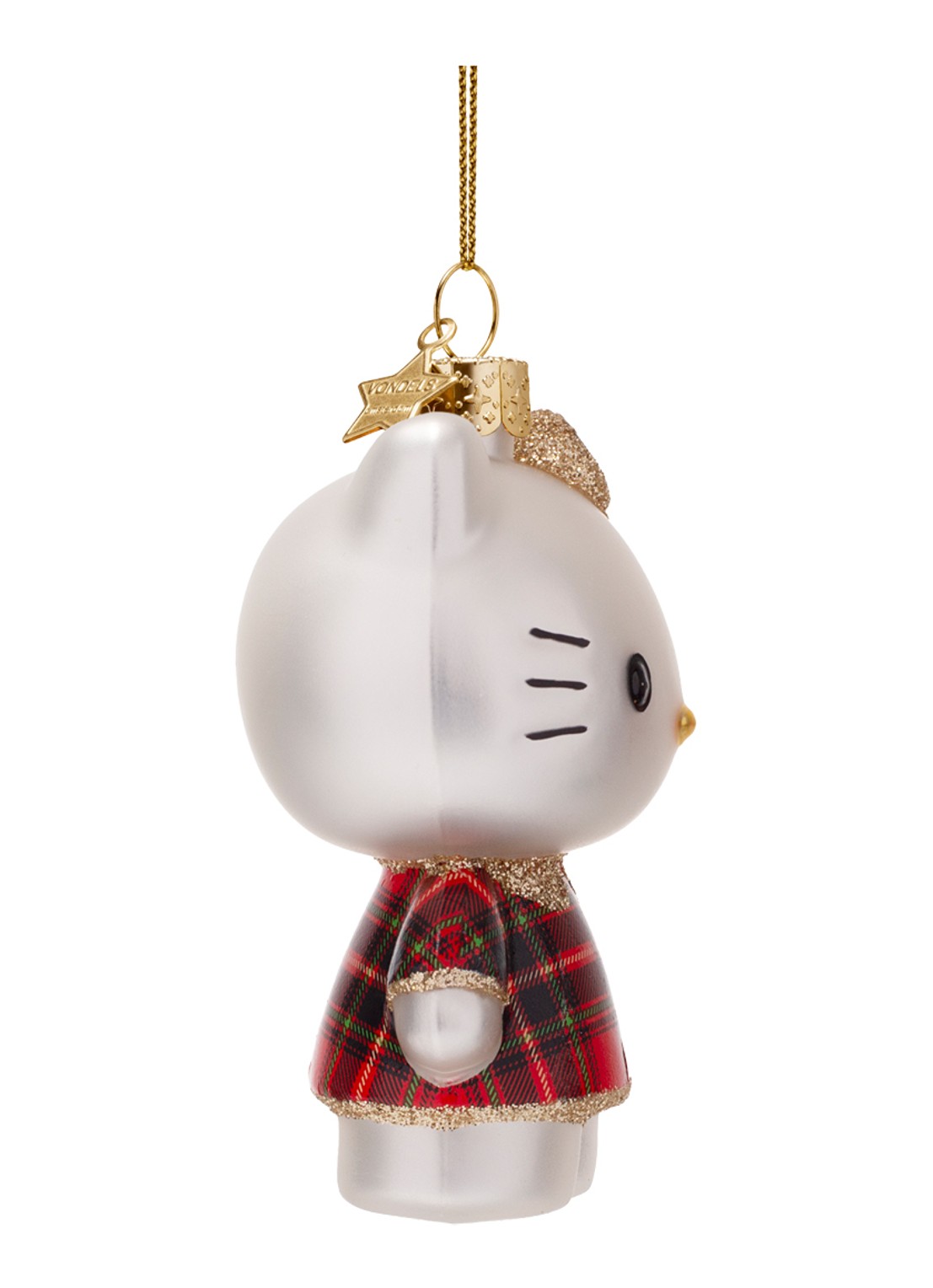 Vondels Hello Kitty kersthanger 9 cm - voorkant 3 rood