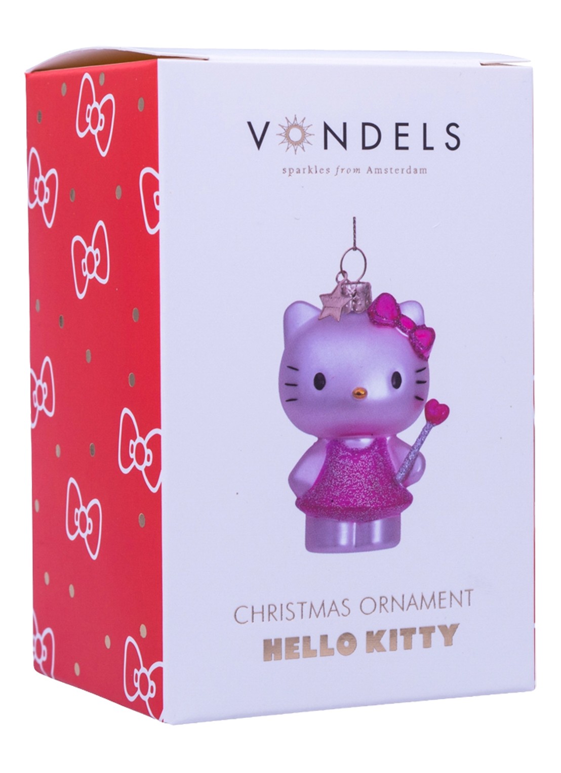 Vondels Hello Kitty met toverstaf kersthanger 9 cm - detail 4 roze