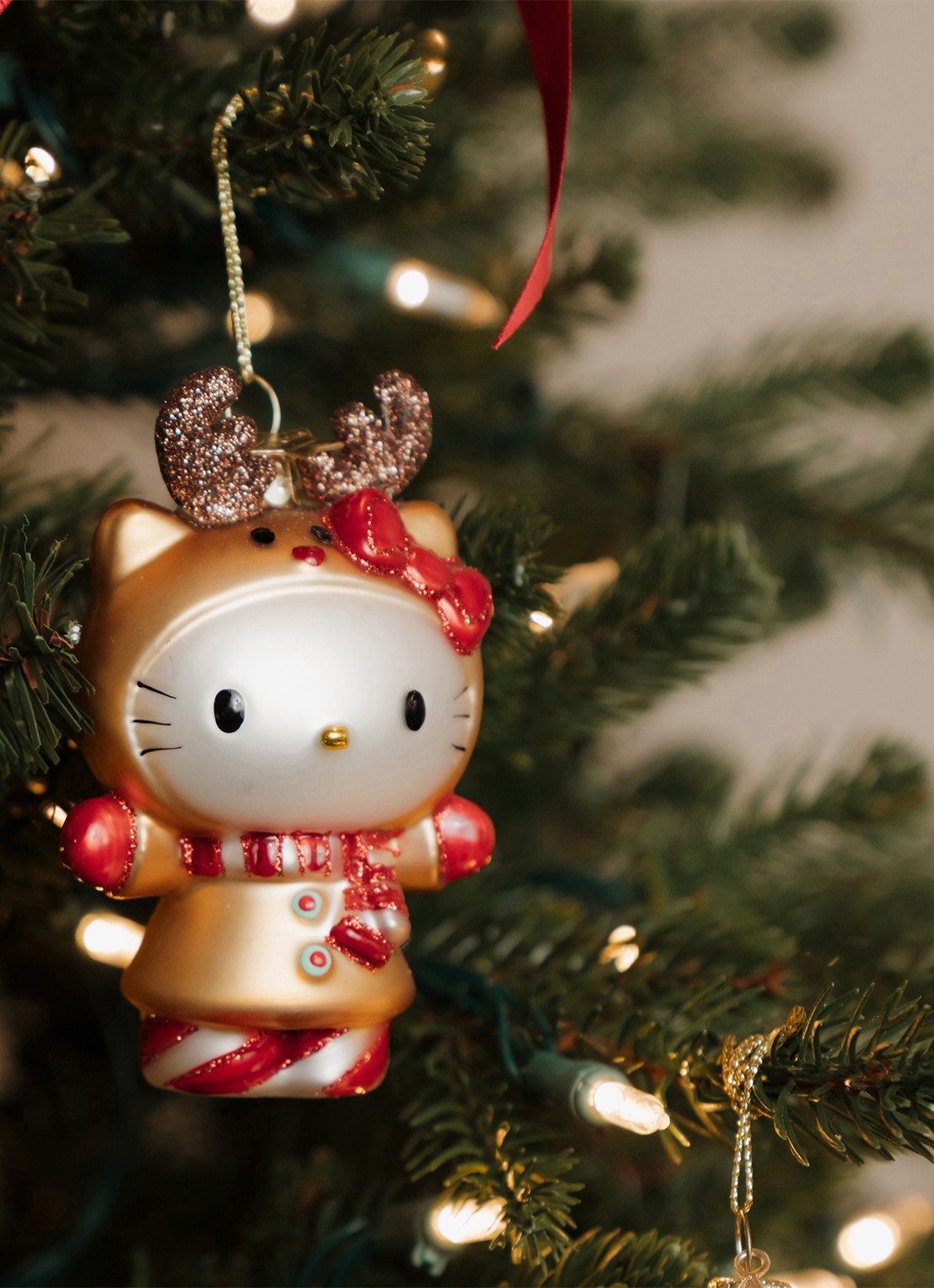 Vondels Hello Kitty rendier 10 cm - voorkant 5 goud