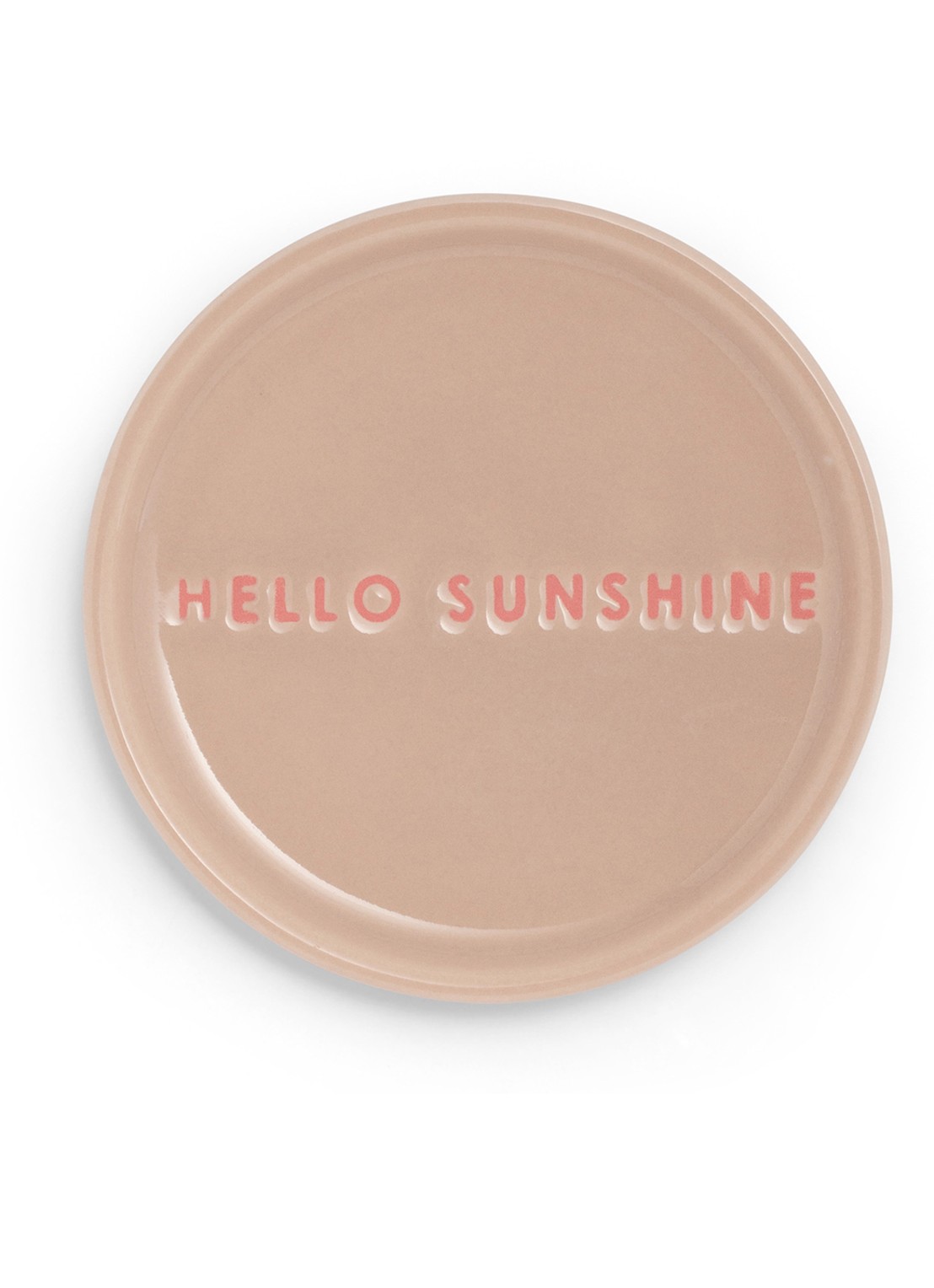 Vondels Hello Sunshine gebaksbordje 8,5 cm - voorkant 2 roze