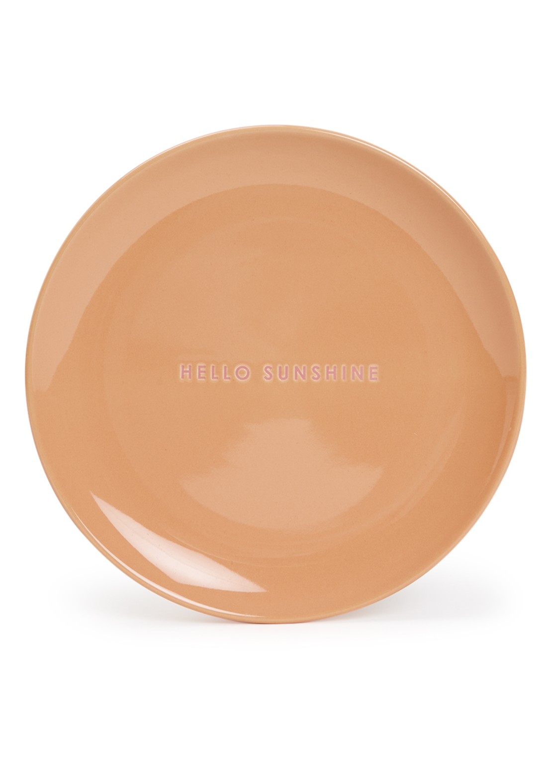 Vondels Hello Sunshine ontbijtbord 22 cm - voorkant oranje