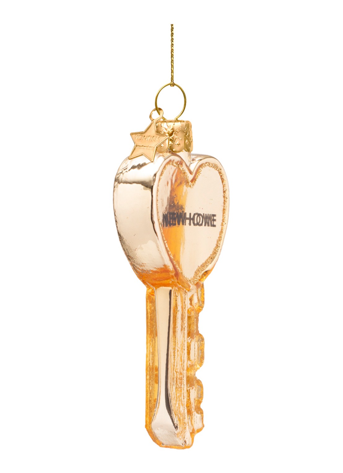 Vondels Huissleutel 9 cm - voorkant 2 goud