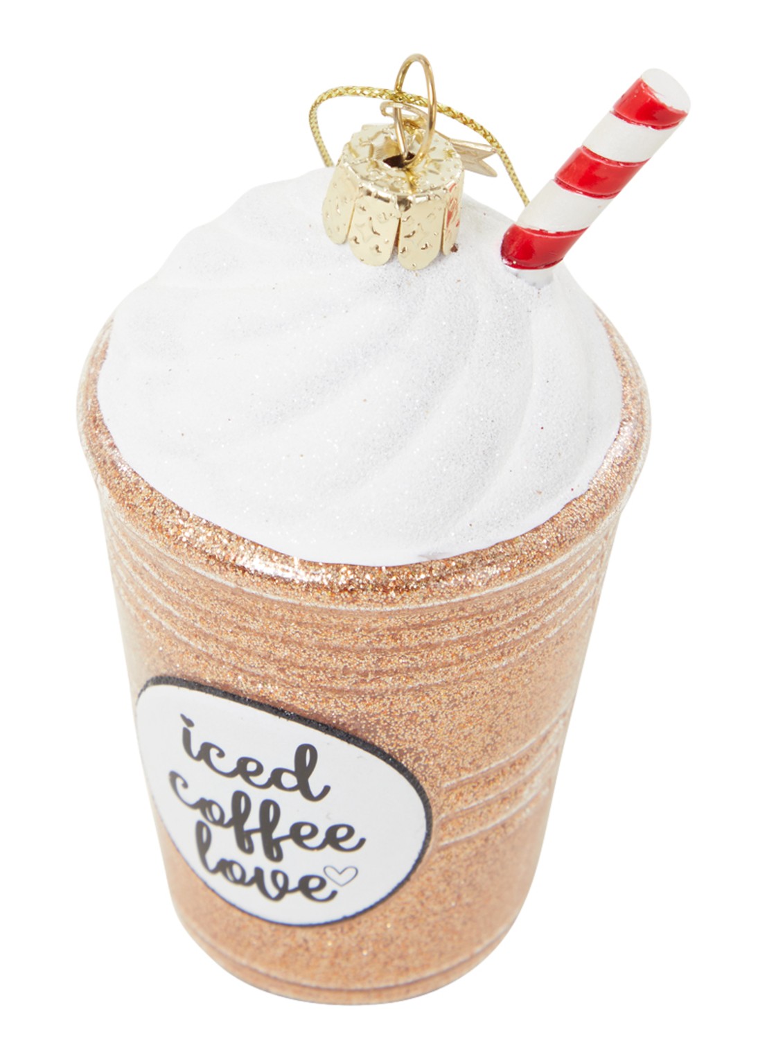 Vondels Iced Coffee kersthanger 10,5 cm - detail 3 roségoud