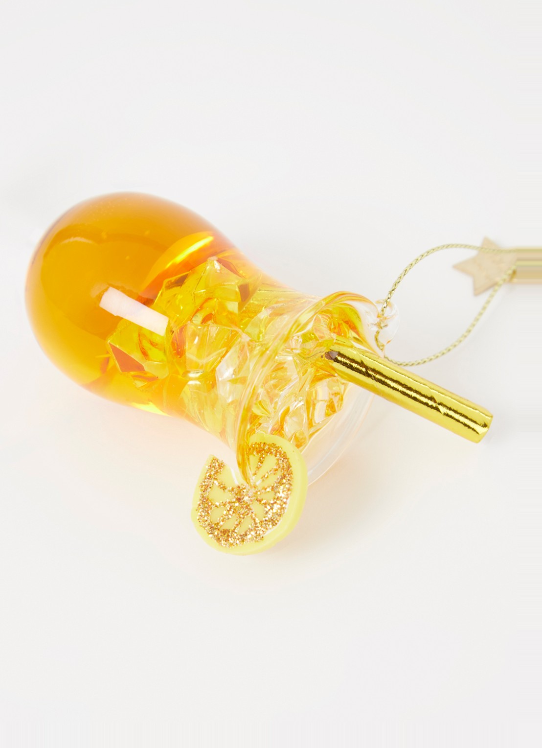 Vondels Iced Spritz kersthanger 11 cm - detail 3 oranje