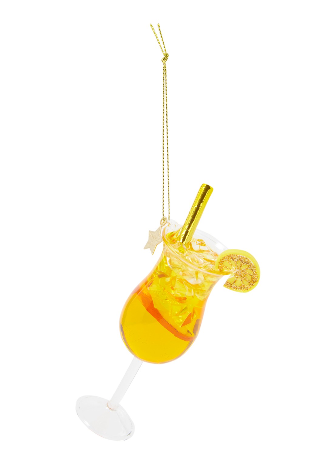 Vondels Iced Spritz kersthanger 11 cm - voorkant oranje