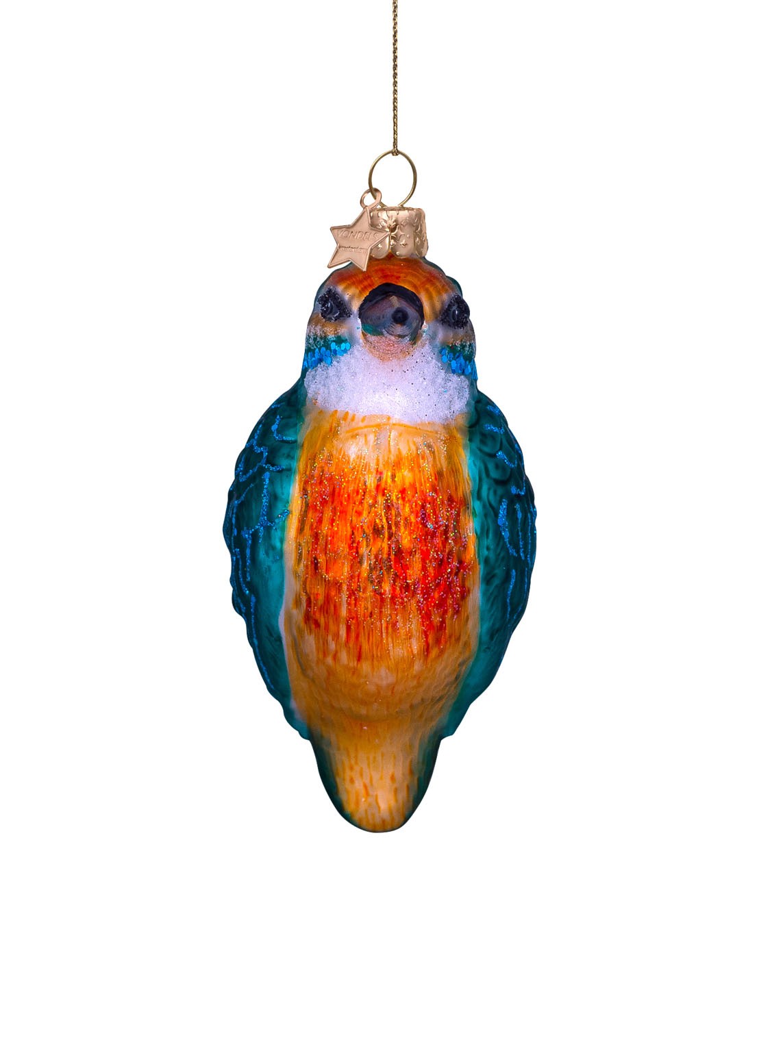 Vondels IJsvogel kersthanger 10 cm - detail 2 multicolor